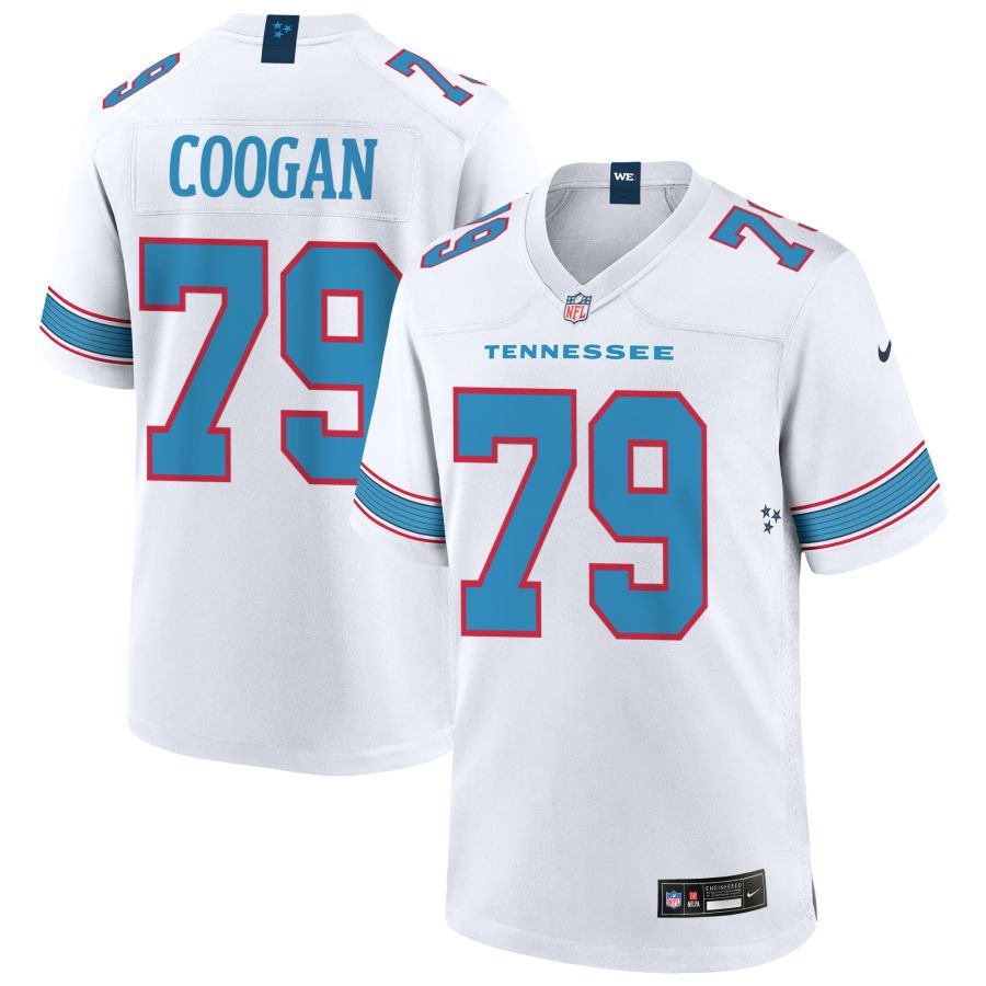 Pat Coogan Men’s Nike White Tennessee Titans Game Custom Jersey
