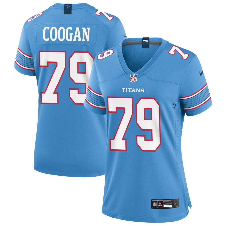 Pat Coogan Women’s Nike Light Blue Tennessee Titans Game Custom Jersey