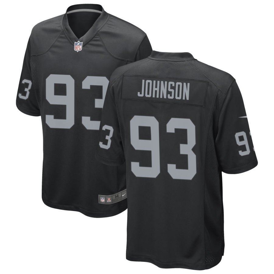 Patrick Johnson Men’s Nike Black Las Vegas Raiders Custom Game Jersey