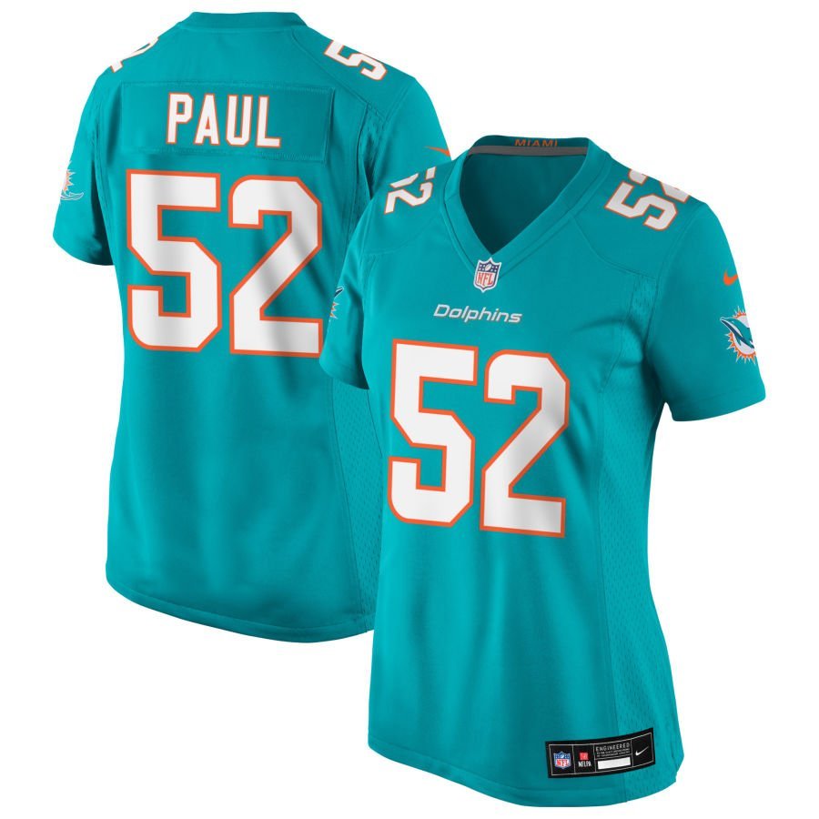 Patrick Paul Women’s Nike Aqua Miami Dolphins Custom Game Jersey