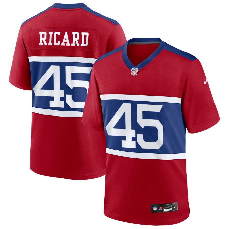 Patrick Ricard Men’s Nike Century Red New York Giants Alternate Game Custom Jersey
