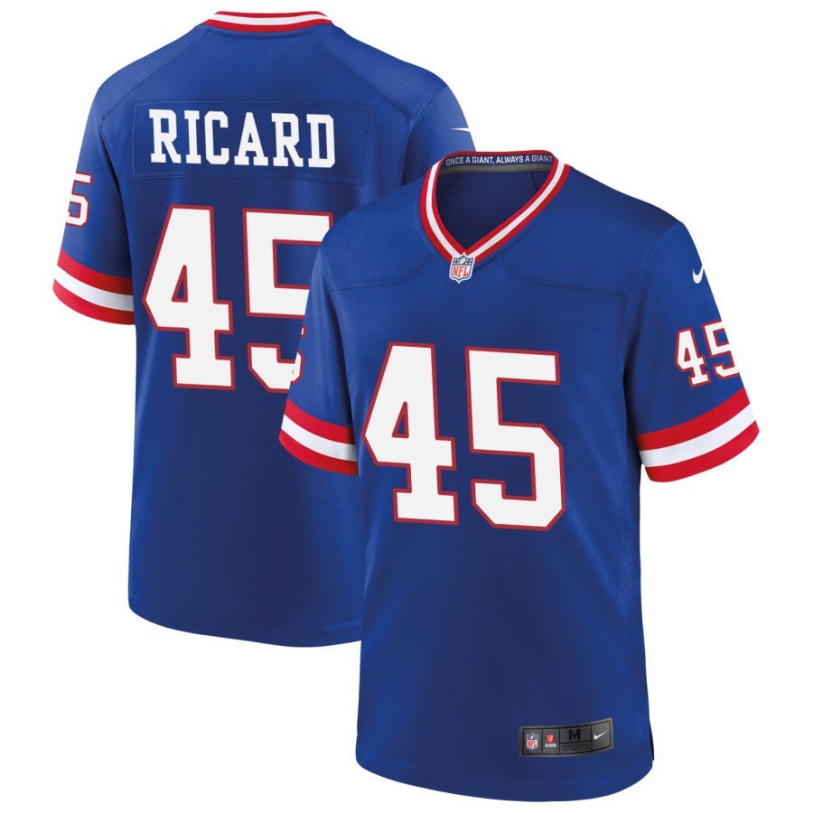 Patrick Ricard Men’s Nike Royal New York Giants Classic Custom Game Jersey