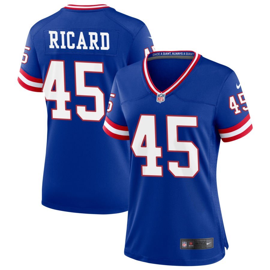 Patrick Ricard Women’s Nike Royal New York Giants Classic Custom Game Jersey