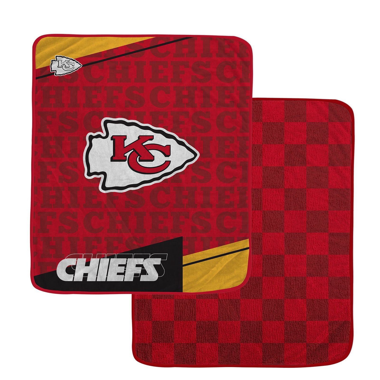 Pegasus Kansas City Chiefs 60″ x 70″ Diagonal Ghost Checkered Double-Sided Blanket