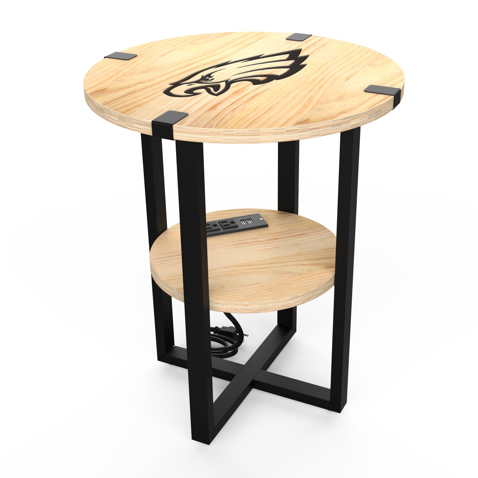 Philadelphia Eagles 18″ Side Table with Charger