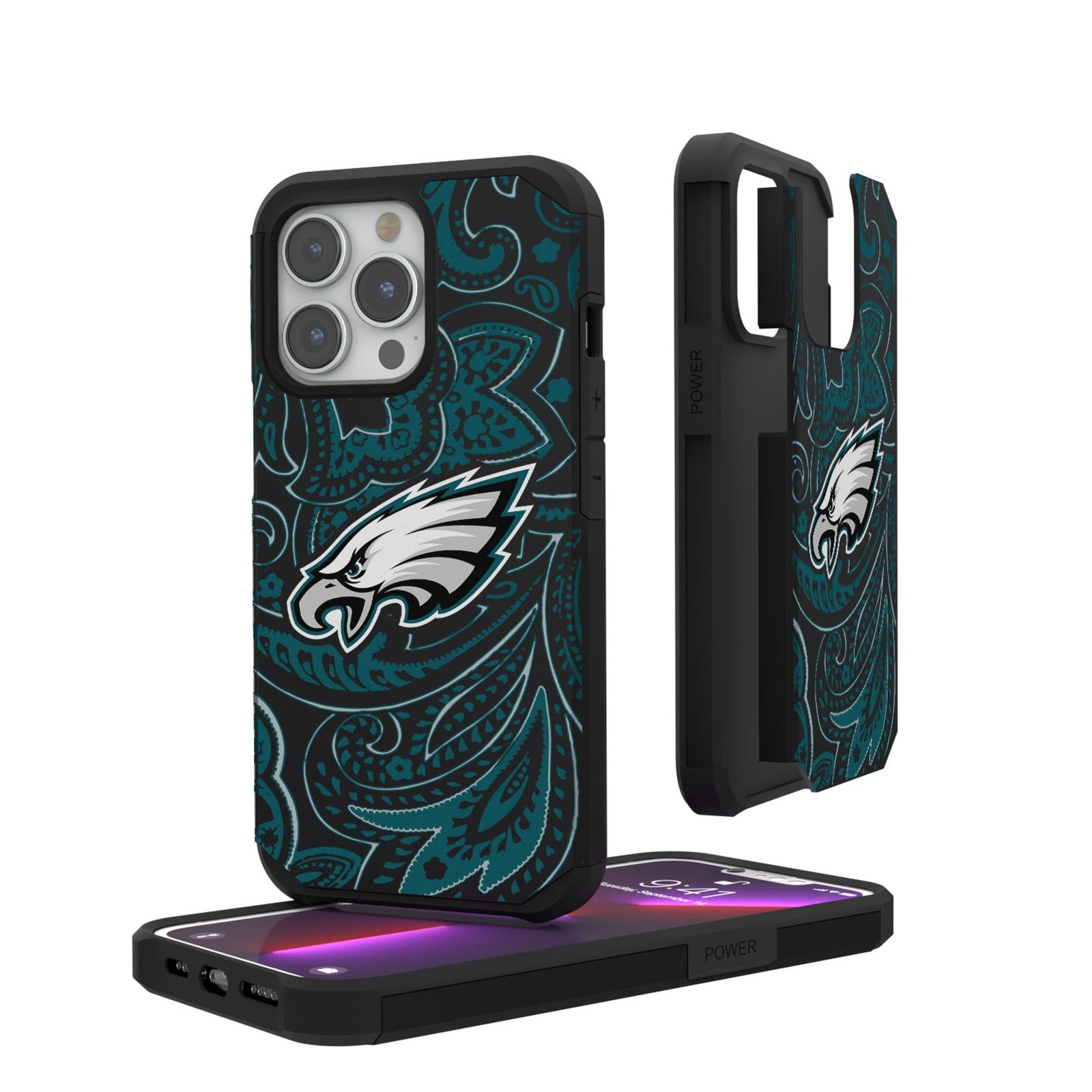 Philadelphia Eagles iPhone Rugged Paisley Design Case