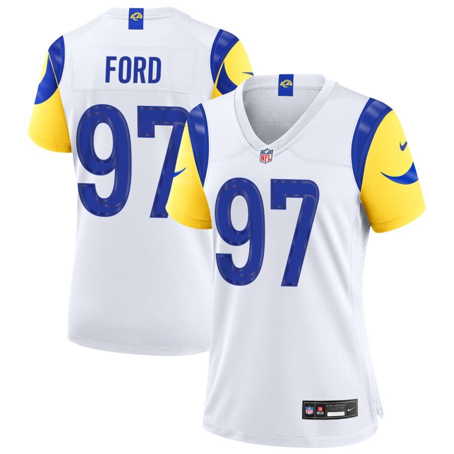Poona Ford Women’s Nike White Los Angeles Rams Custom Game Jersey