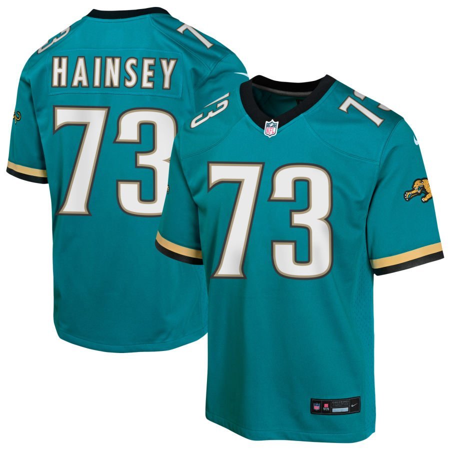 Robert Hainsey Youth Nike Teal Jacksonville Jaguars Prowler Throwback Custom Game Jersey
