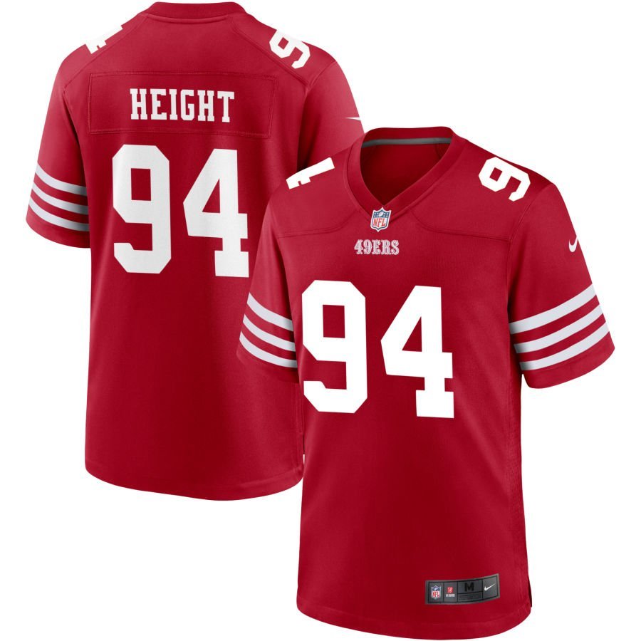 Romello Height Youth Nike Scarlet San Francisco 49ers Game Custom Jersey