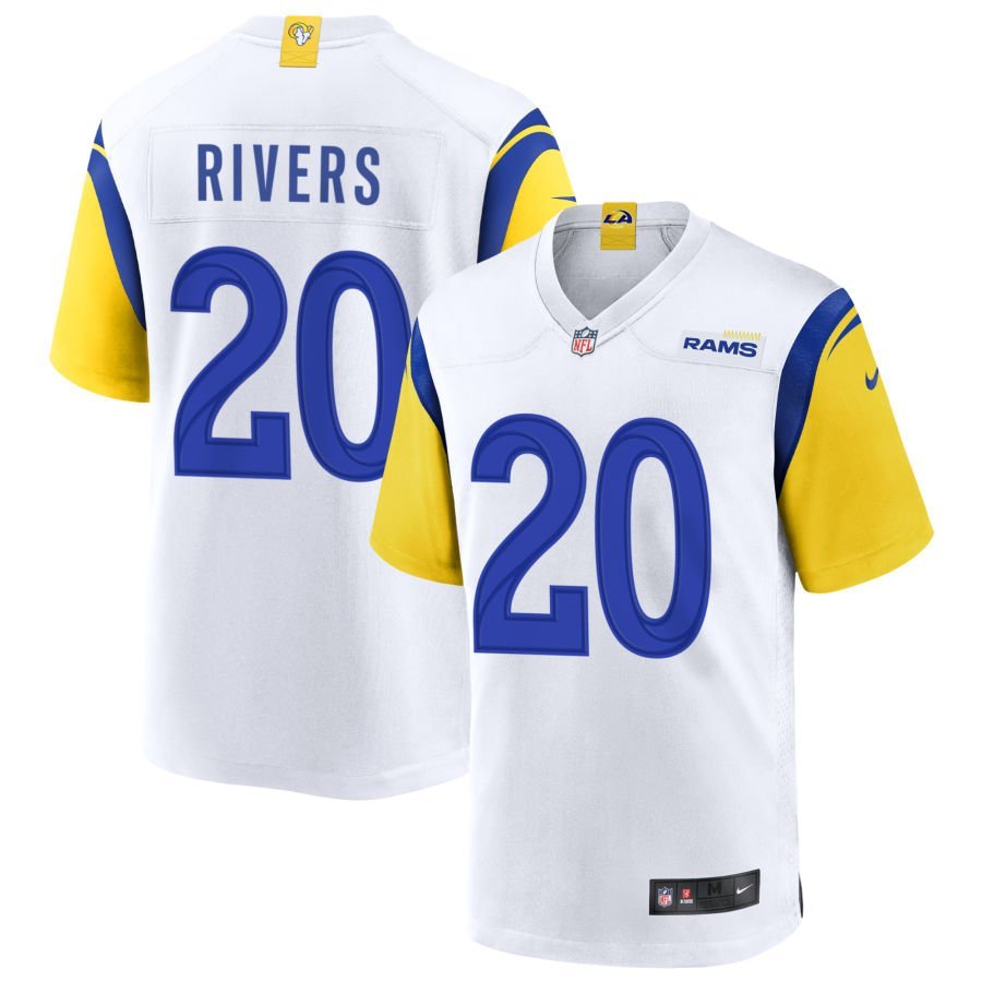 Ronnie Rivers Men’s Nike White Los Angeles Rams Alternate Custom Jersey