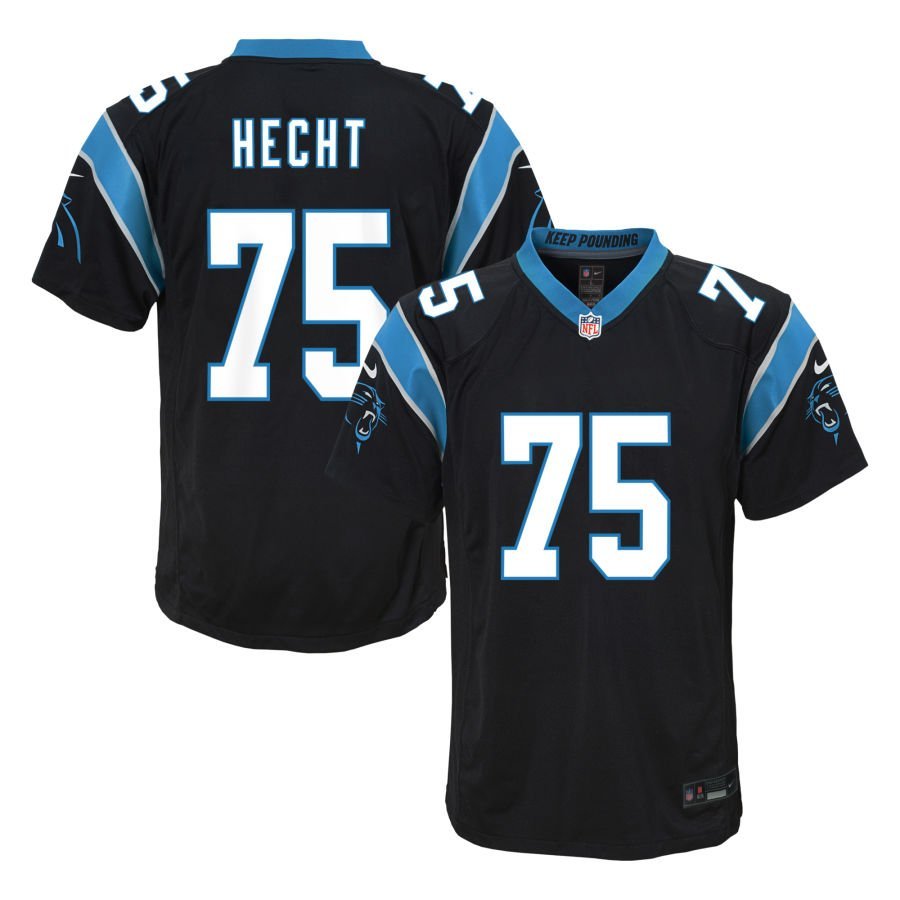 Sam Hecht Youth Nike Black Carolina Panthers Custom Game Jersey