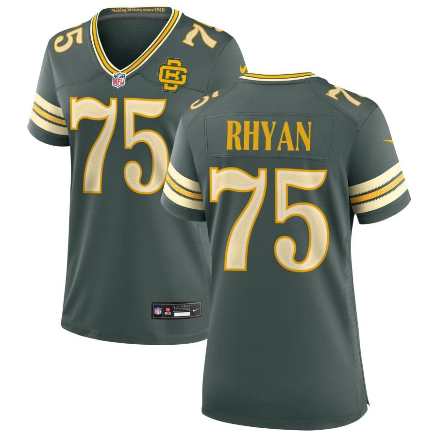 Sean Rhyan Women’s Nike Green Green Bay Packers 2026 Rivalries Collection Game Custom Jersey