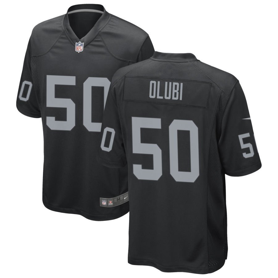 Segun Olubi Men’s Nike Black Las Vegas Raiders Custom Game Jersey