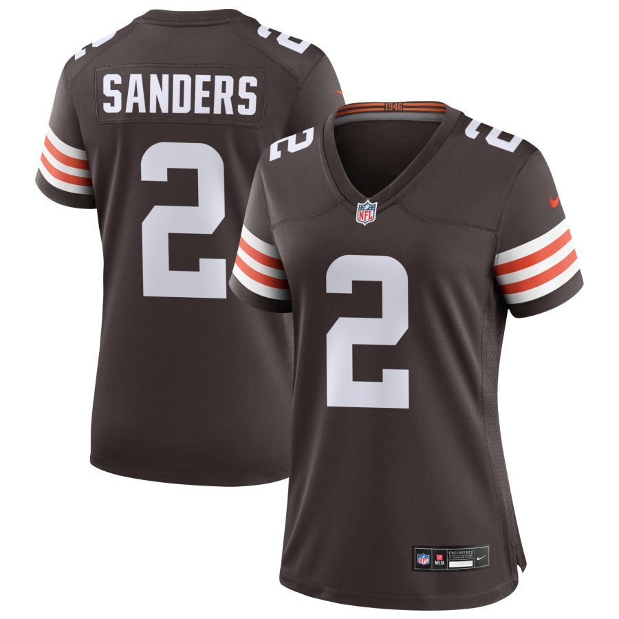 Shedeur Sanders Women’s Nike Cleveland Browns Brown Custom Game Jersey