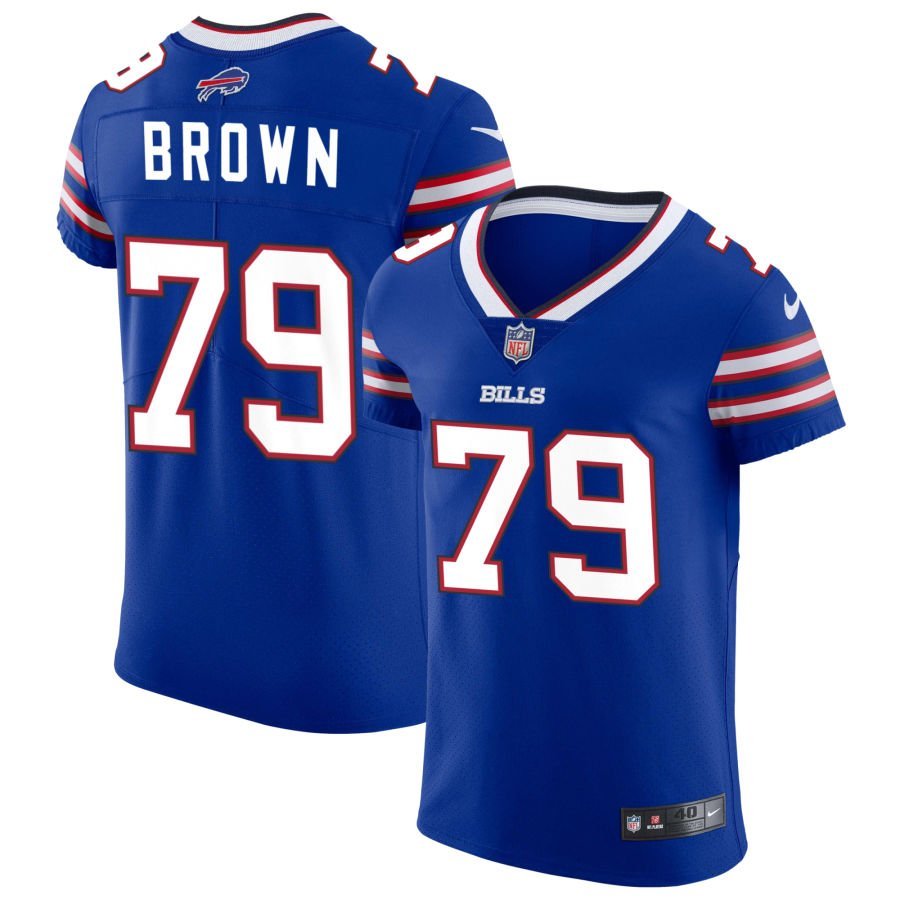 Spencer Brown Men’s Nike Royal Buffalo Bills Vapor Elite Custom Jersey