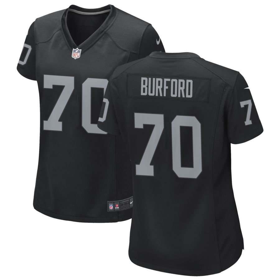 Spencer Burford Women’s Nike Black Las Vegas Raiders Custom Game Jersey