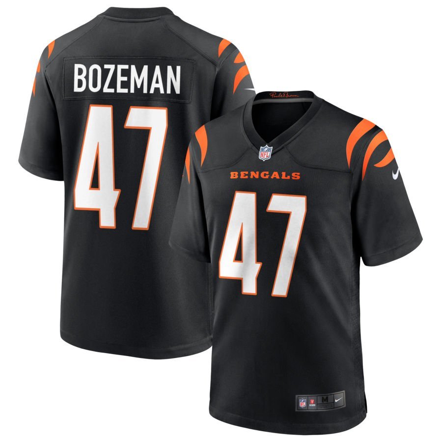 Swayze Bozeman Men’s Nike Black Cincinnati Bengals Game Custom Jersey