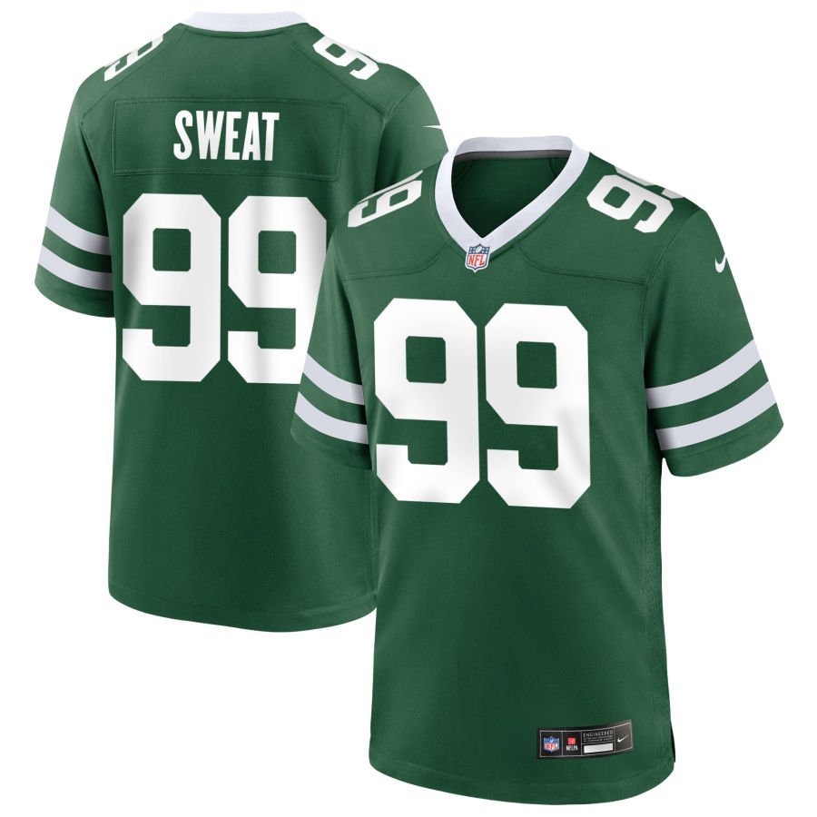 T’Vondre Sweat Men’s Nike Legacy Green New York Jets Custom Game Jersey