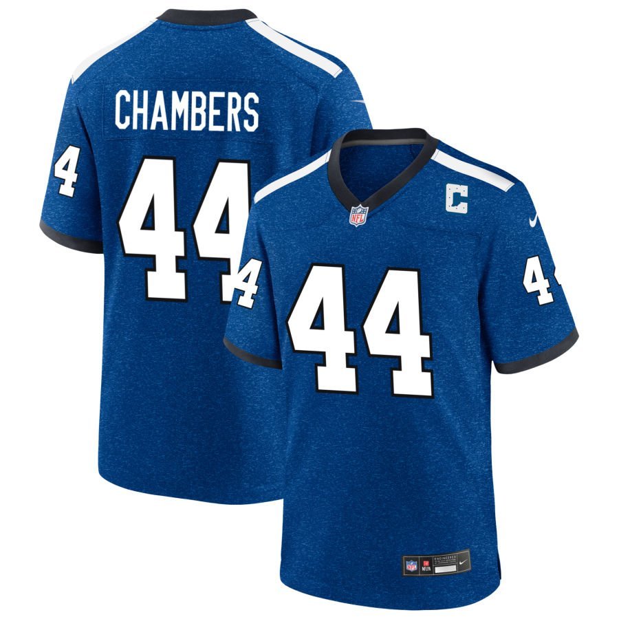 Tahj Chambers Men’s Nike Blue Indiana Nights Indianapolis Colts Alternate Custom Game Jersey