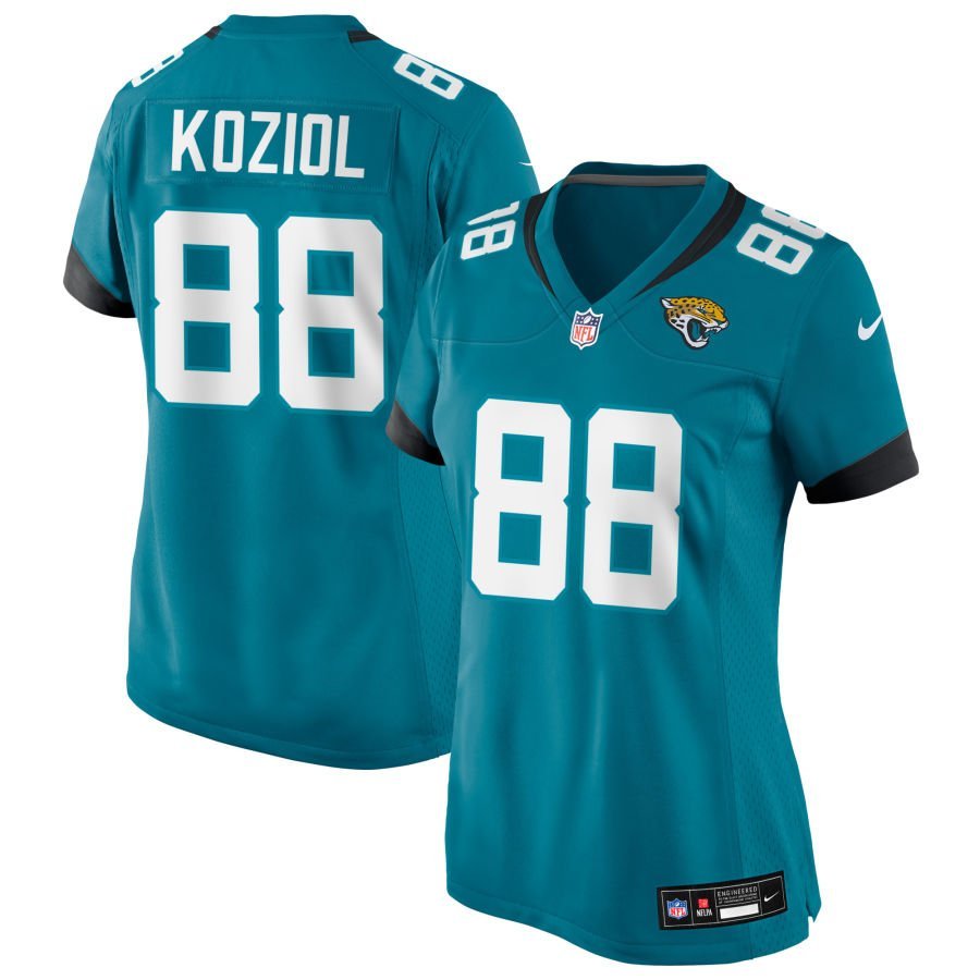 Tanner Koziol Women’s Nike Teal Jacksonville Jaguars Custom Game Team Jersey