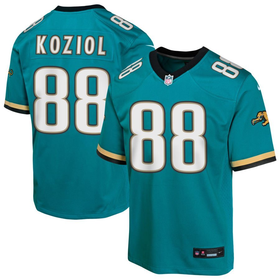 Tanner Koziol Youth Nike Teal Jacksonville Jaguars Prowler Throwback Custom Game Jersey