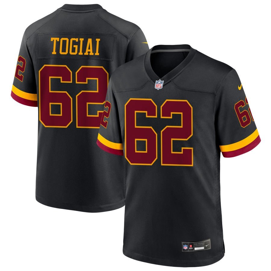 Tanoa Togiai Men’s Nike Black Washington Commanders Hail Raiser Alternate Custom Game Jersey