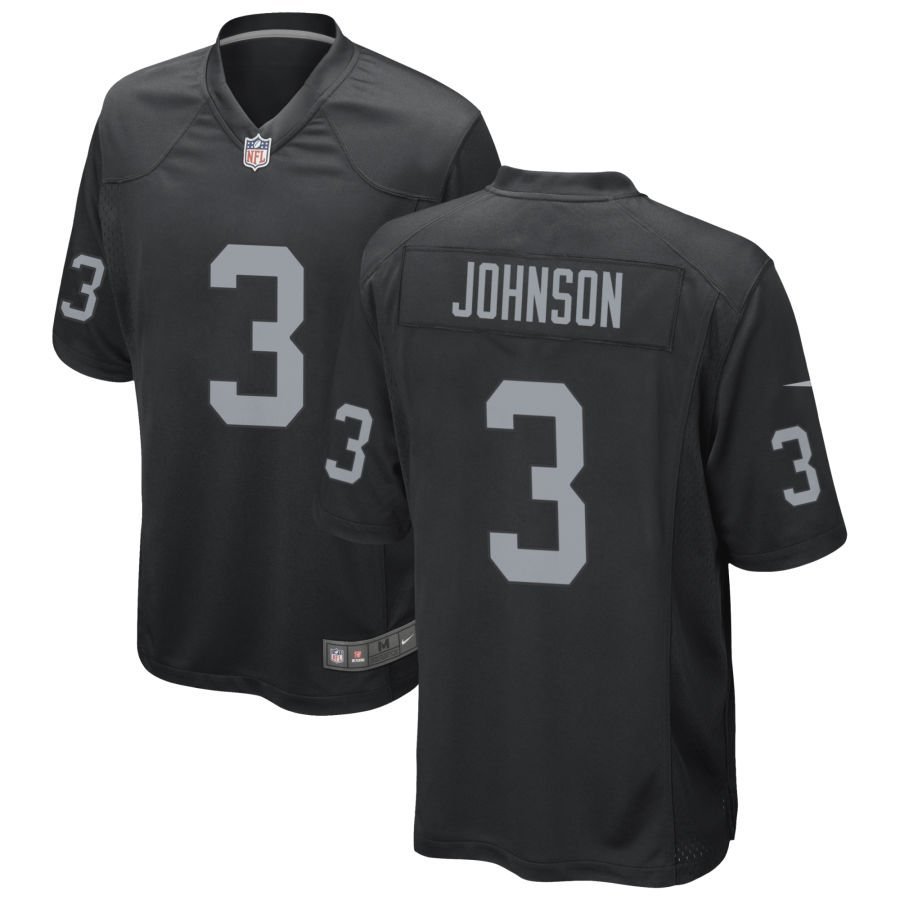 Taron Johnson Men’s Nike Black Las Vegas Raiders Custom Game Jersey