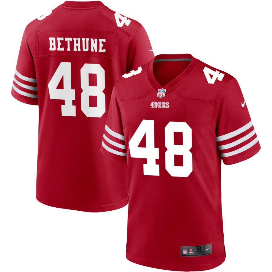 Tatum Bethune Men’s Nike Scarlet San Francisco 49ers Custom Jersey