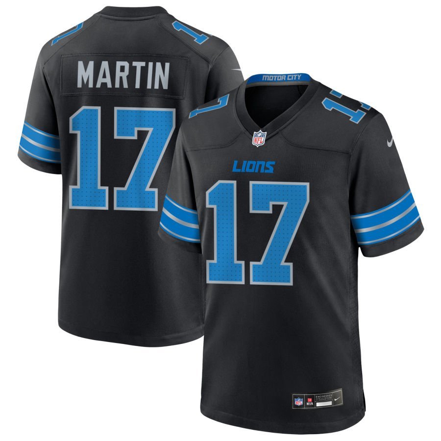 Tay Martin Men’s Nike Black Detroit Lions Alternate Custom Game Jersey