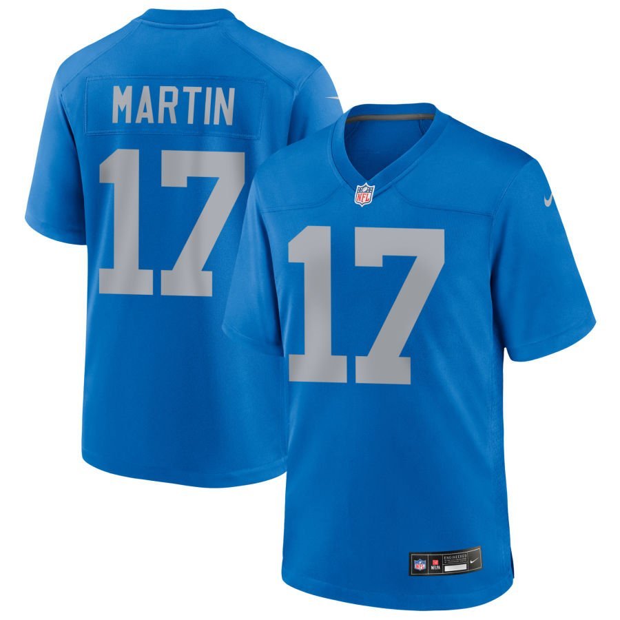 Tay Martin Men’s Nike Blue Detroit Lions Alternate Custom Game Jersey
