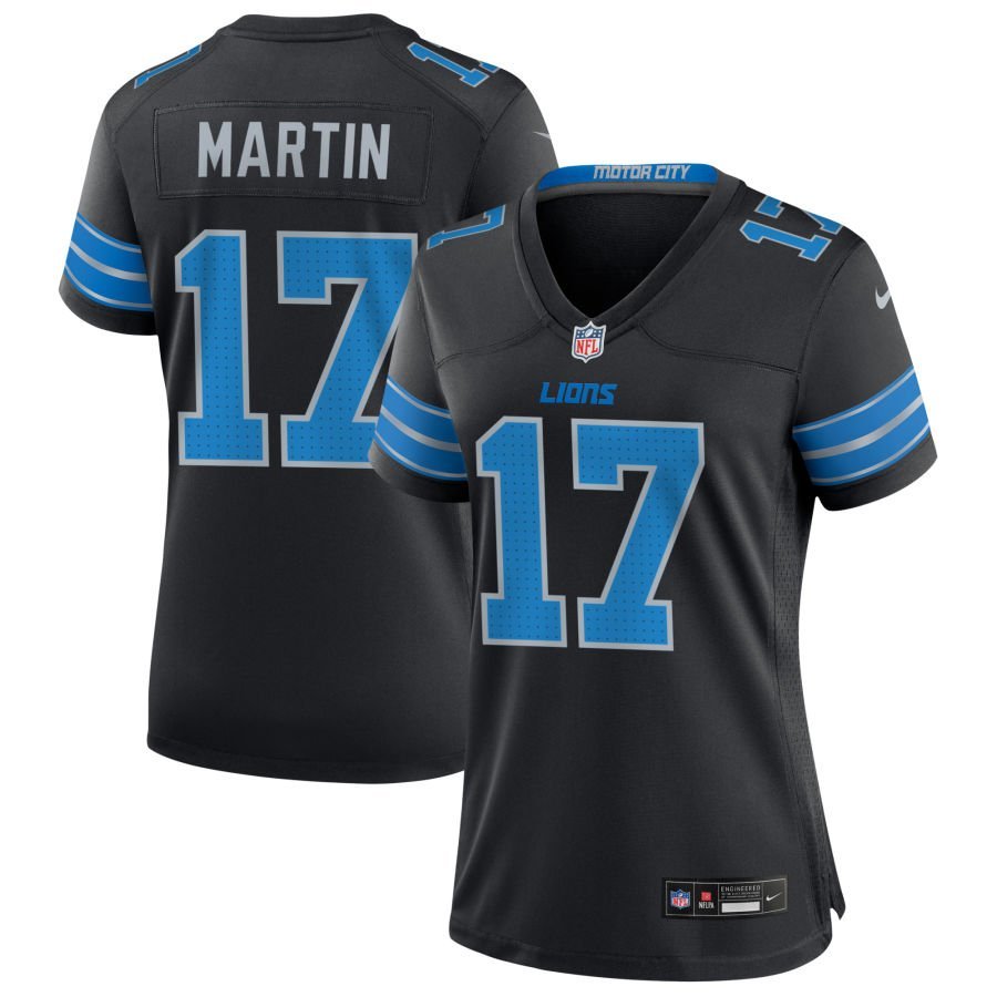 Tay Martin Women’s Nike Black Detroit Lions Alternate Custom Game Jersey