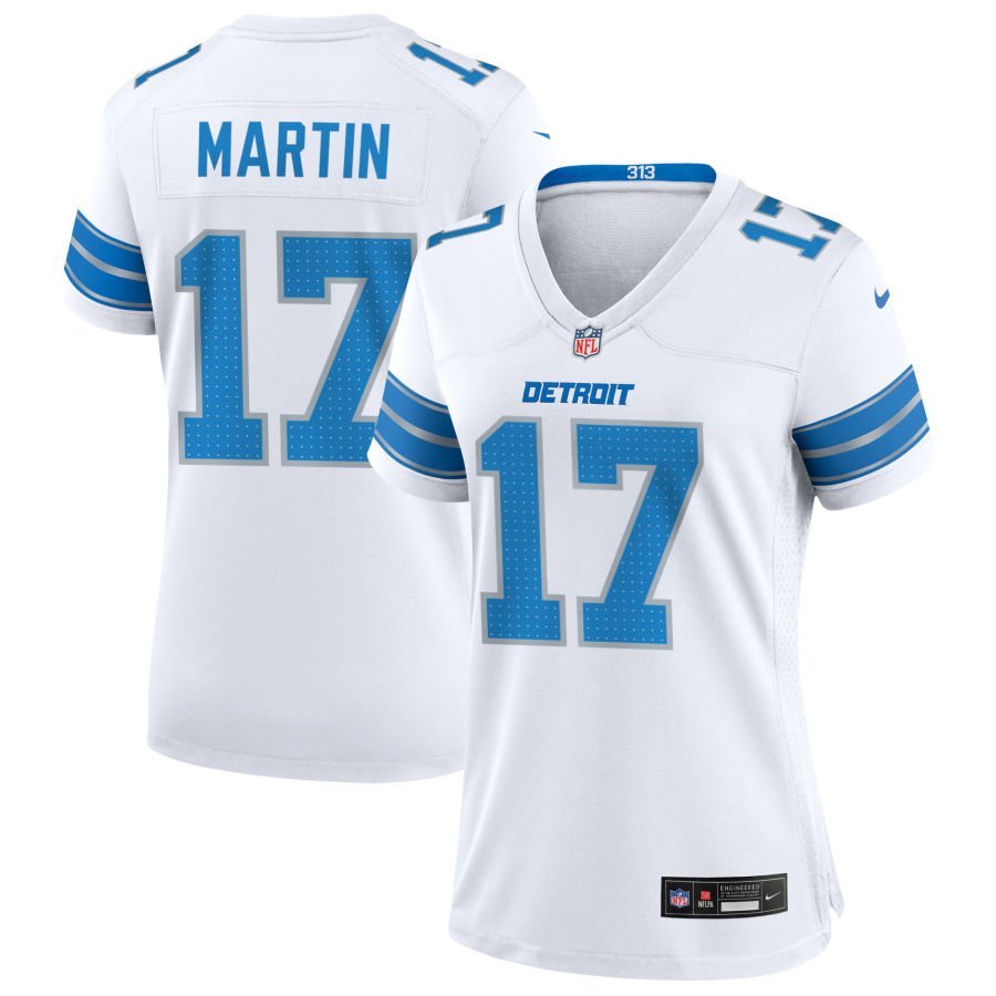 Tay Martin Women’s Nike White Detroit Lions Custom Game Jersey