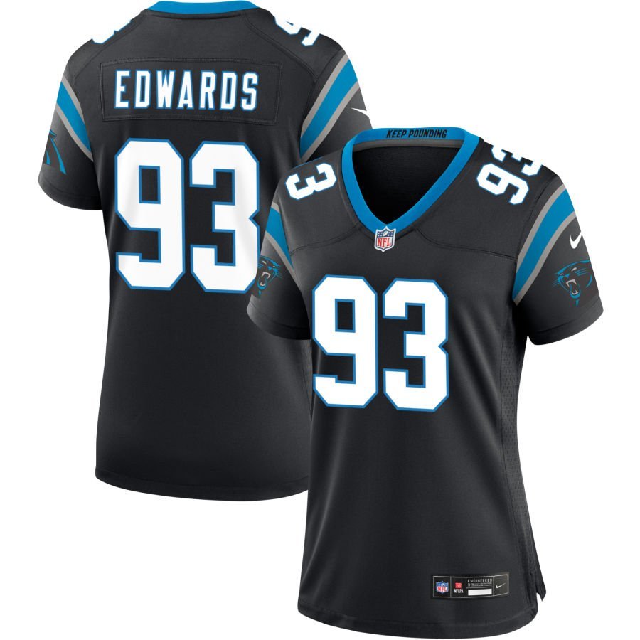 TeRah Edwards Women’s Nike Black Carolina Panthers Custom Game Jersey