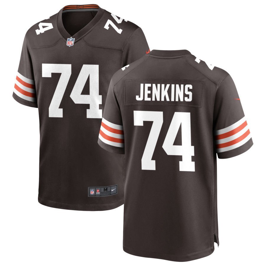 Teven Jenkins Men’s Nike Cleveland Browns Brown Custom Game Jersey