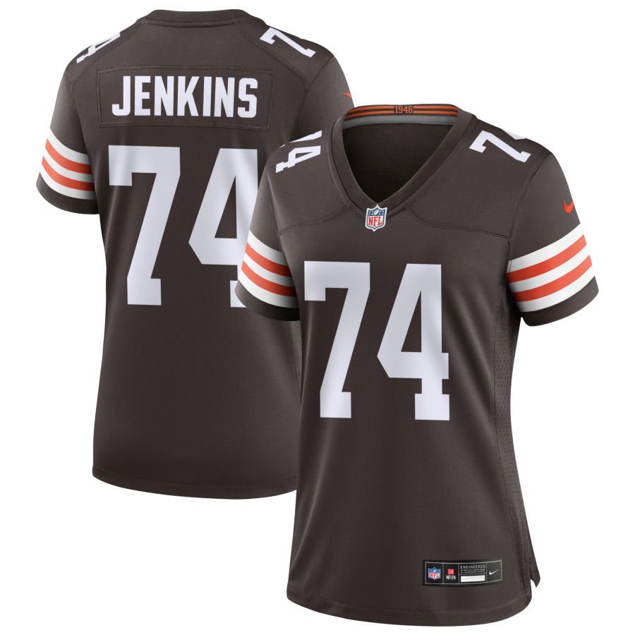 Teven Jenkins Women’s Nike Cleveland Browns Brown Custom Game Jersey