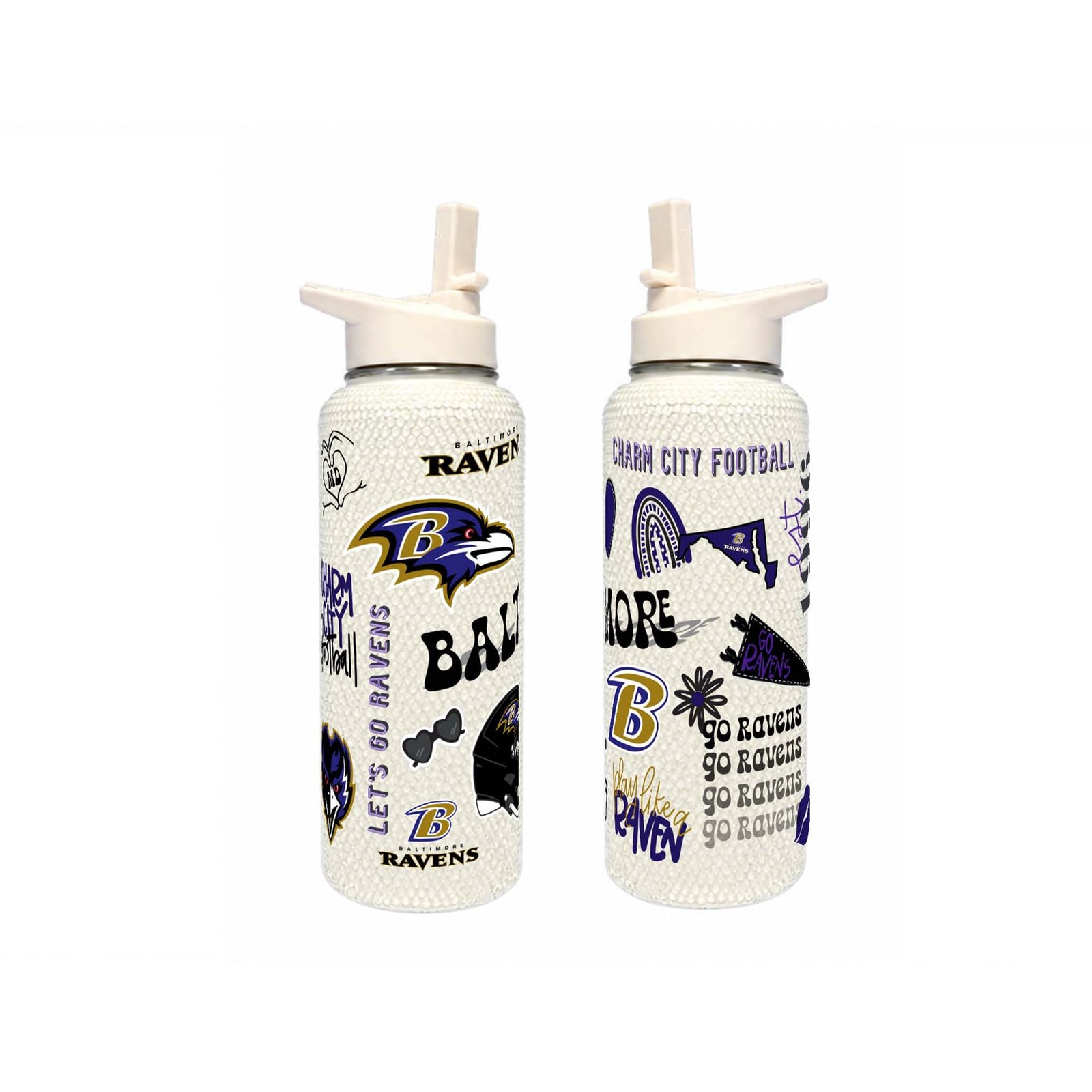 The Memory Company Baltimore Ravens 34oz. Bling Quencher Bottle