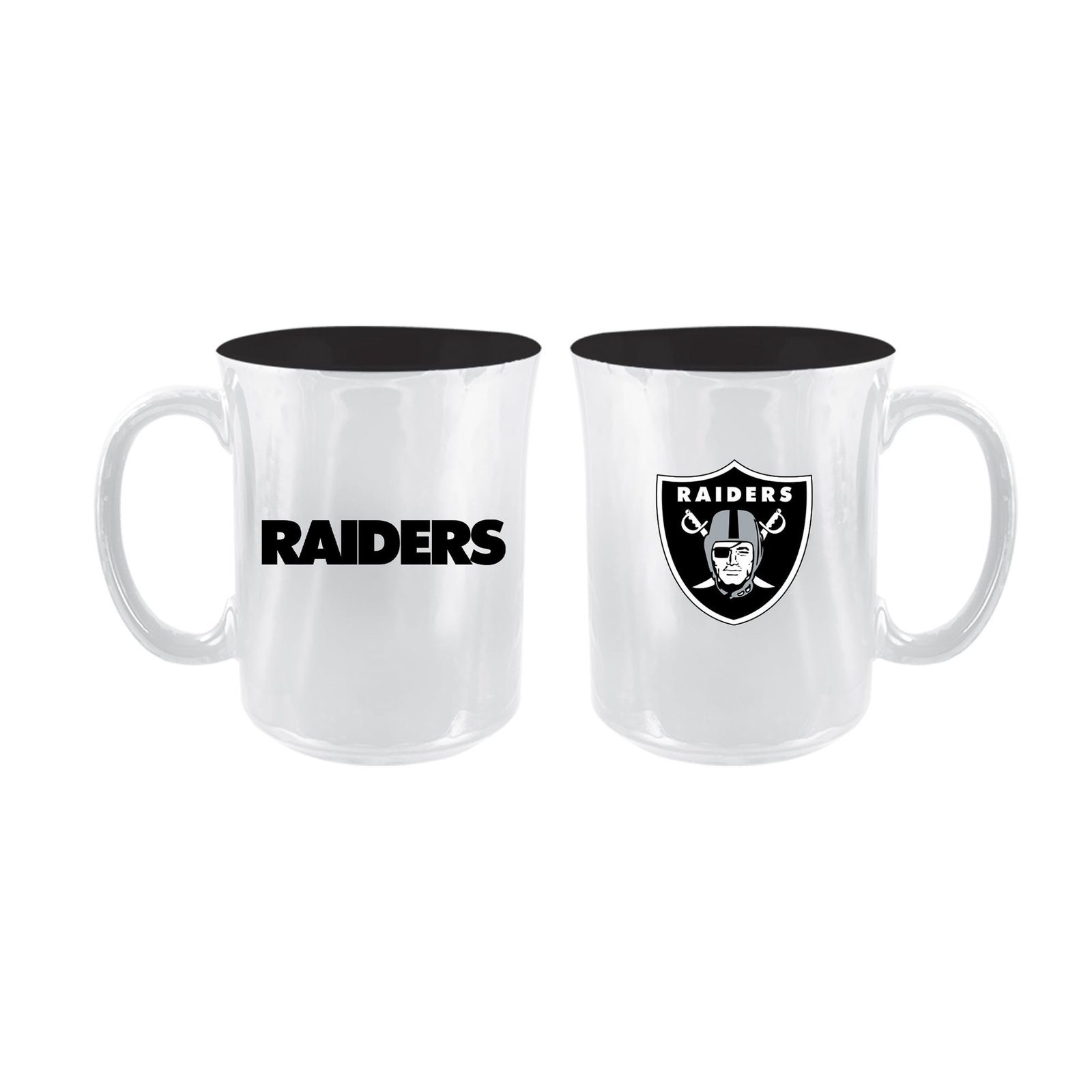 The Memory Company Las Vegas Raiders 2-Pack 15oz. Iridescent Ceramic Mug Set
