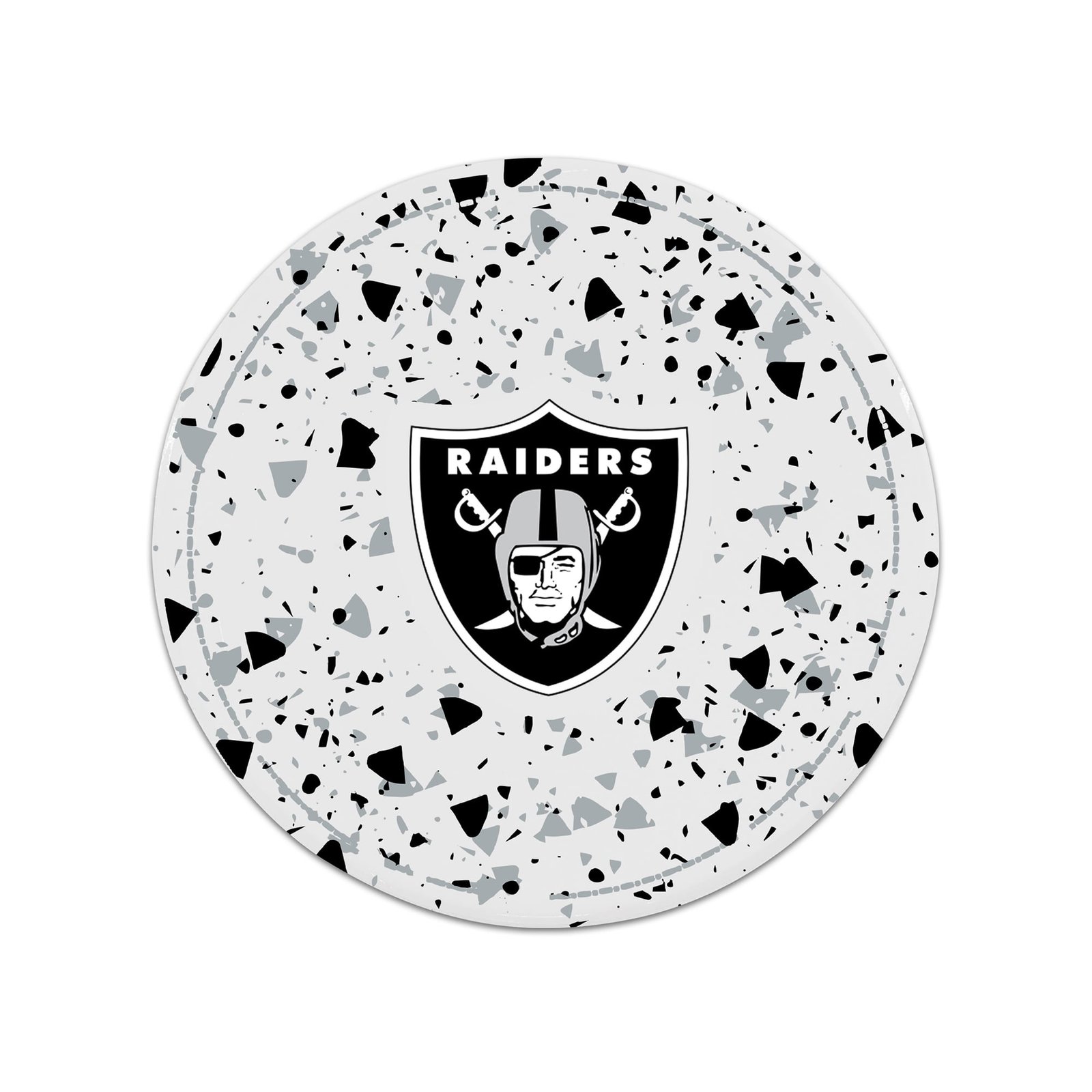 The Memory Company Las Vegas Raiders Circle Ceramic Coaster Set