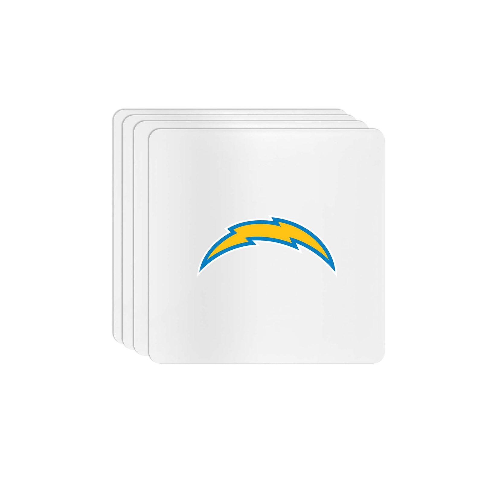 The Memory Company Los Angeles Chargers Square Ceramic Coaster Set