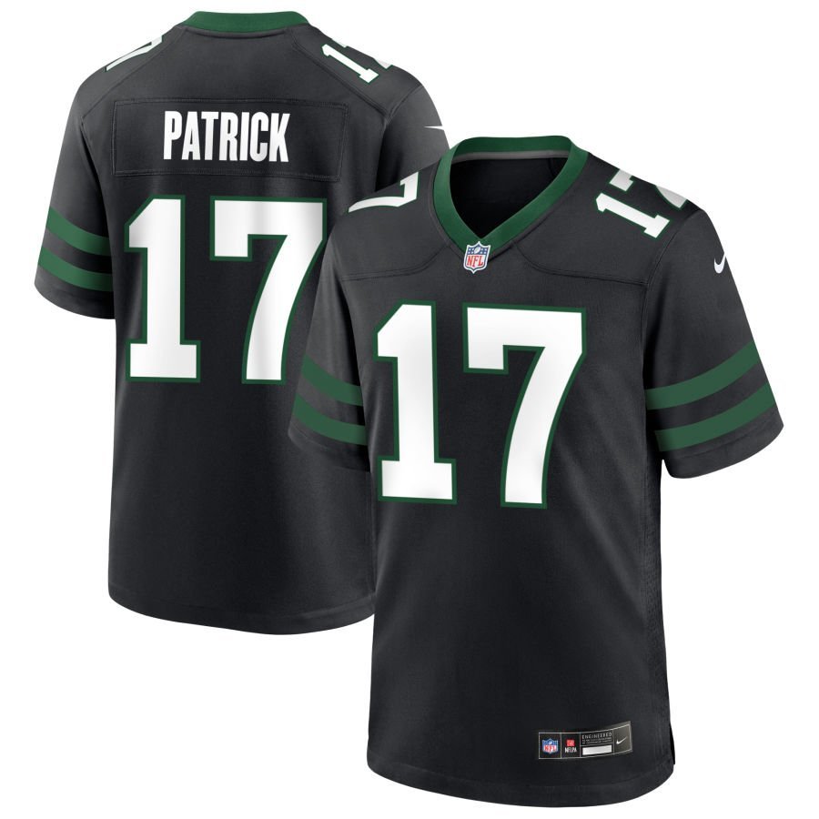 Tim Patrick Men’s Nike Legacy Black New York Jets Alternate Custom Game Jersey