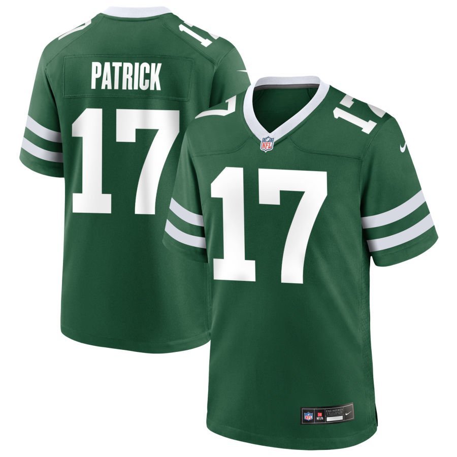 Tim Patrick Men’s Nike Legacy Green New York Jets Custom Game Jersey