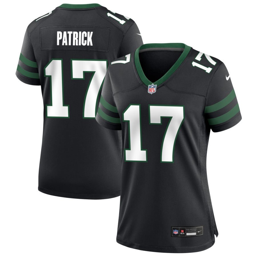 Tim Patrick Women’s Nike Legacy Black New York Jets Alternate Custom Game Jersey