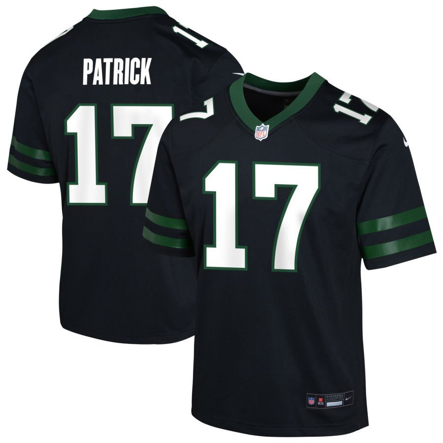 Tim Patrick Youth Nike Black New York Jets Alternate Custom Game Jersey