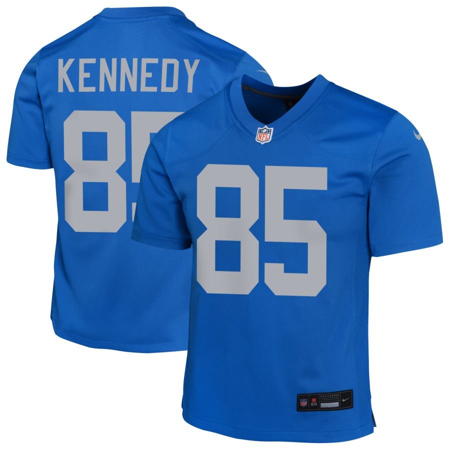 Tom Kennedy Youth Nike Blue Detroit Lions Alternate Custom Game Jersey