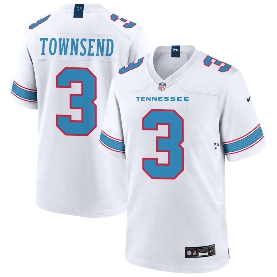 Tommy Townsend Youth Nike White Tennessee Titans Game Custom Jersey
