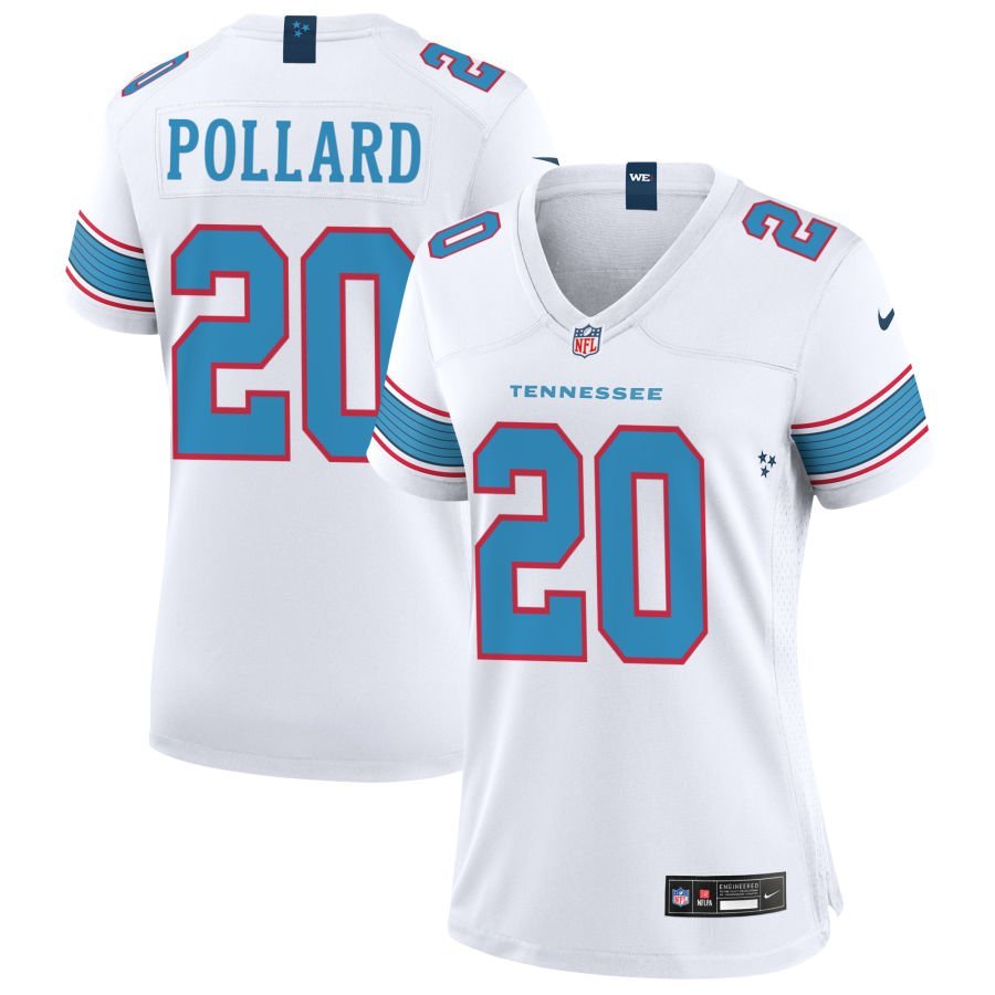 Tony Pollard Women’s Nike White Tennessee Titans Game Custom Jersey