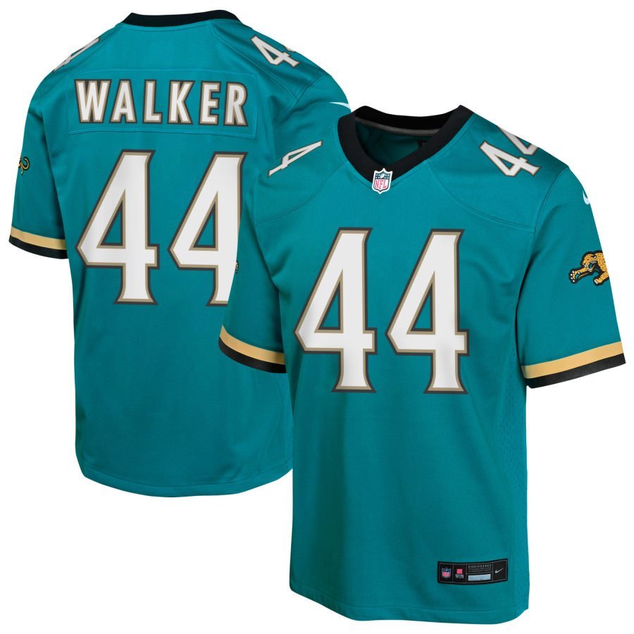 Travon Walker Youth Nike Teal Jacksonville Jaguars Prowler Throwback Custom Game Jersey