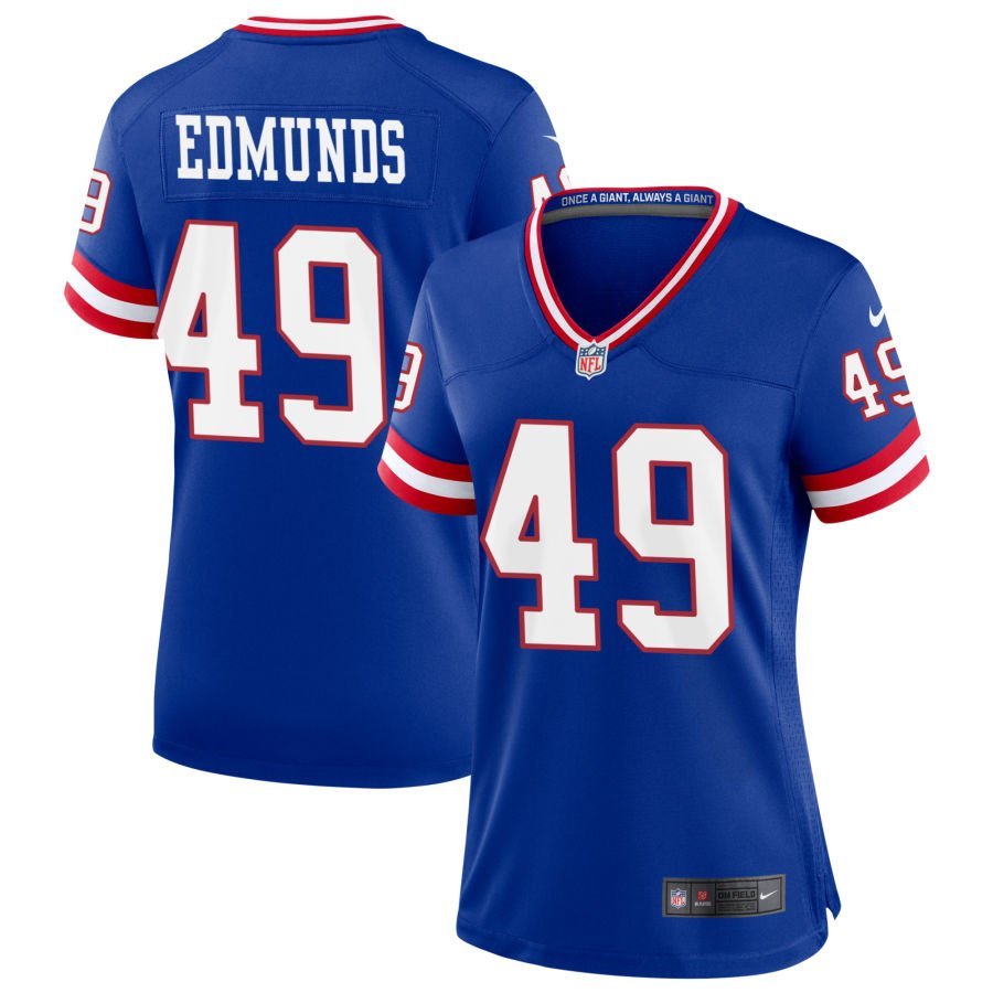 Tremaine Edmunds Women’s Nike Royal New York Giants Classic Custom Game Jersey