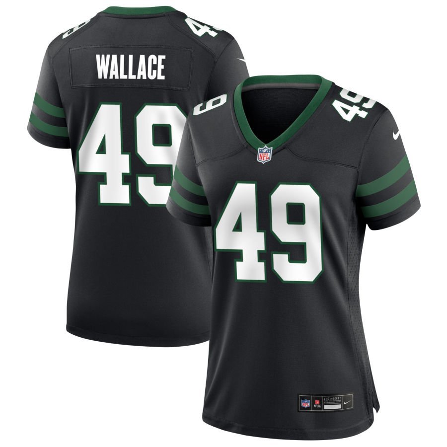 Trevin Wallace Women’s Nike Legacy Black New York Jets Alternate Custom Game Jersey