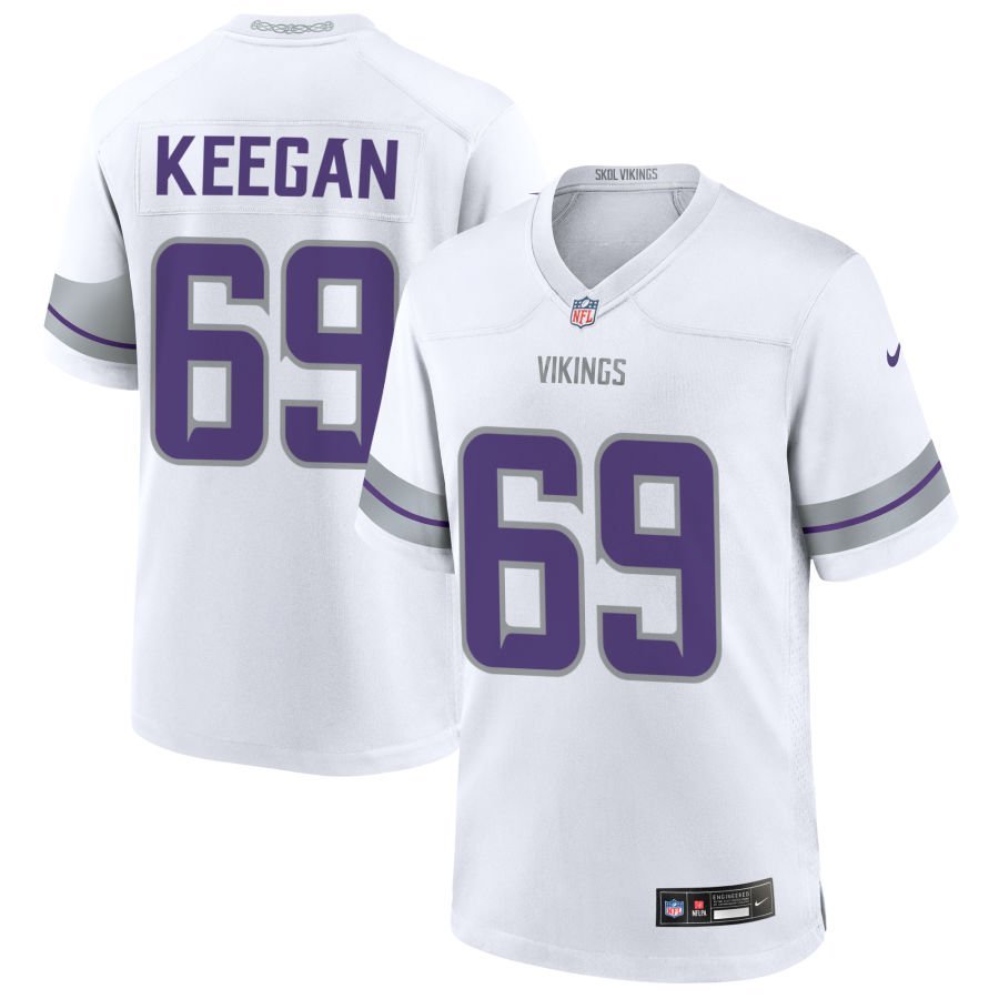 Trevor Keegan Men’s Nike White Minnesota Vikings Alternate Custom Game Jersey